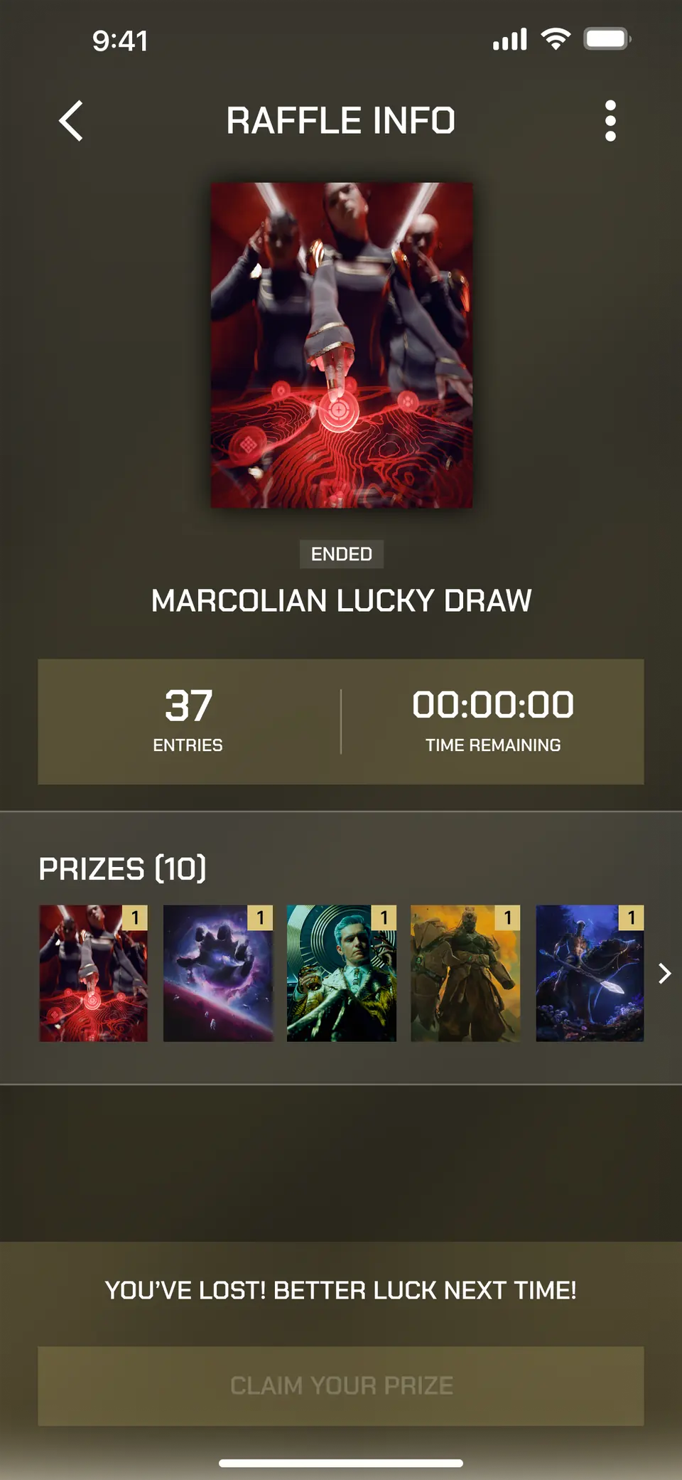 Raffles — Product UI