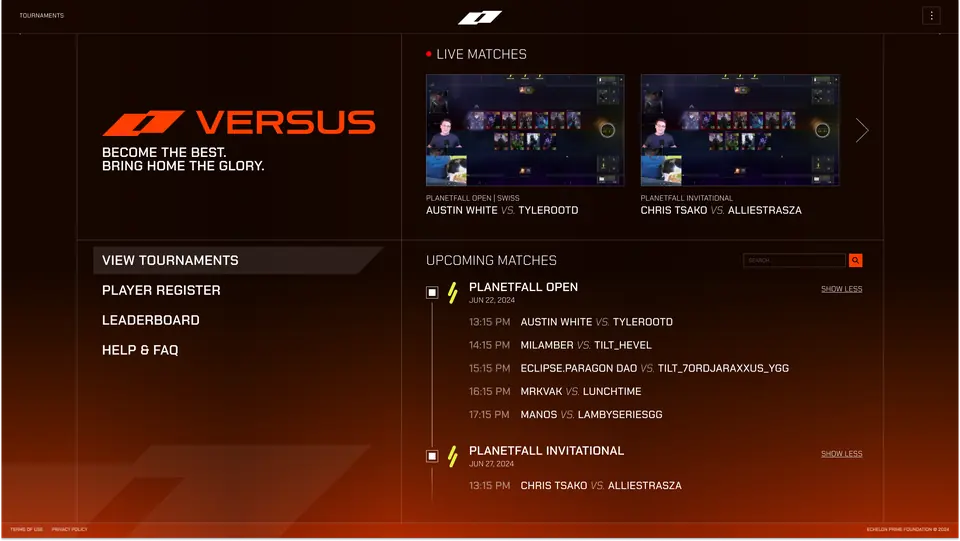 Versus — Tournament UI