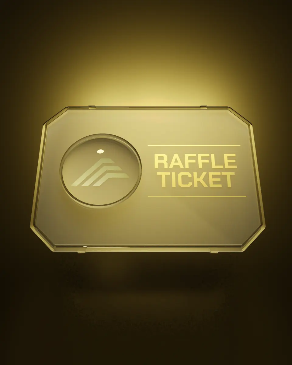 Raffle ticket — 3D